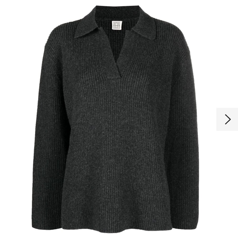 TOTEME Polo Collar Wool-Blend Jumper